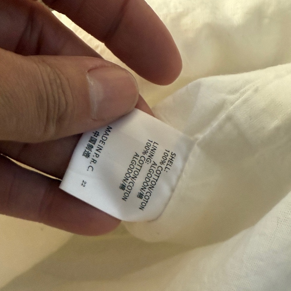 Brandy Melville White Mini Dress Button Drown Cotton - Picture 8 of 8